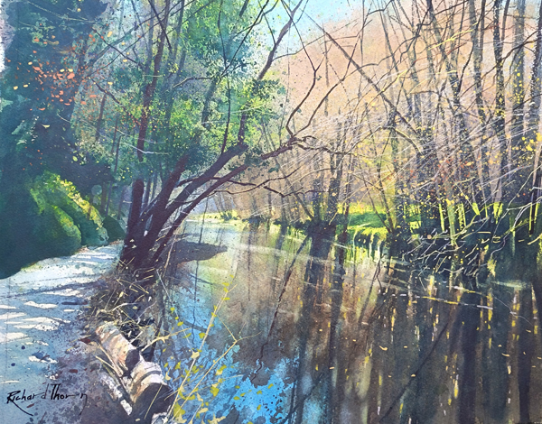 Reading the light across a watercolor landscape